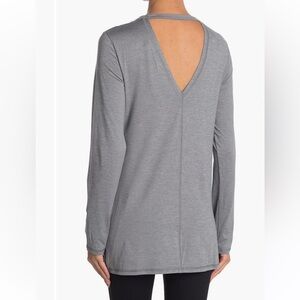 PUMA Studio Layering Long Sleeve Athletic Top in Heather Gray 🩶